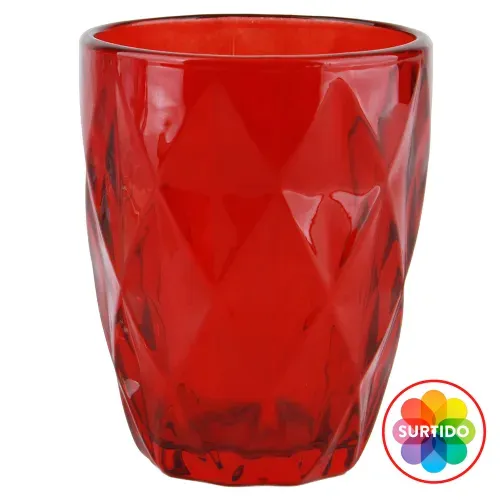 Vaso Holiday Time de vidrio con diseño de Navidad