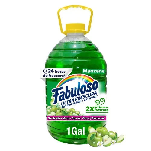 Desinfectante Fabuloso Multiusos Frescura Activa Antibacterial Manzana - 1 gal