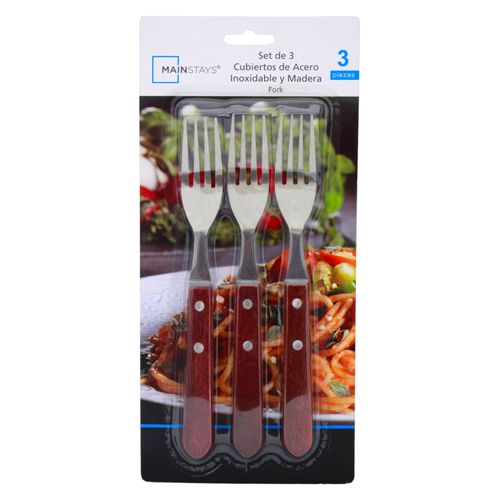 Ms Set De 3 Cubiertos De Acero Inoxidabl
