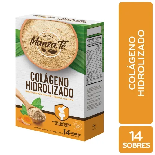 Bebida Soluble Manza Té Colágeno Hidrolizado caja 14 Uds - 63 g