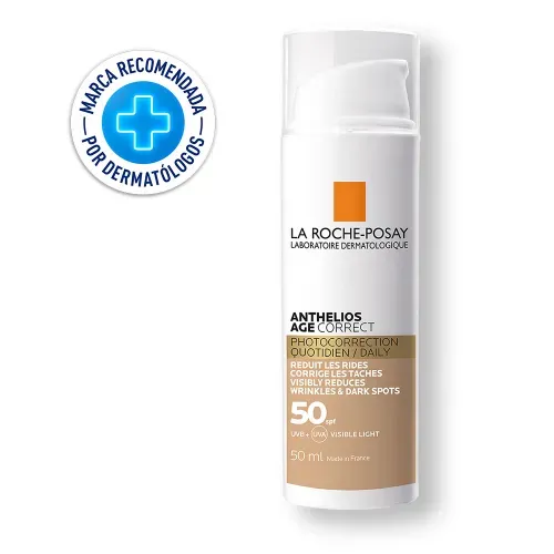 Protector solar facial Anthelios Age Correct con color spf 50+ La Roche Posay 50ml