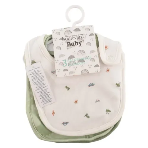 Baberos Boulevard para bebé niña 3 pack