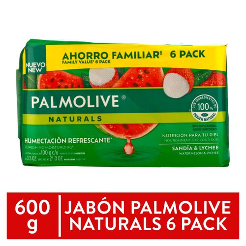 Jabon Palmolive Sandia Y Lychee 6p 600gr