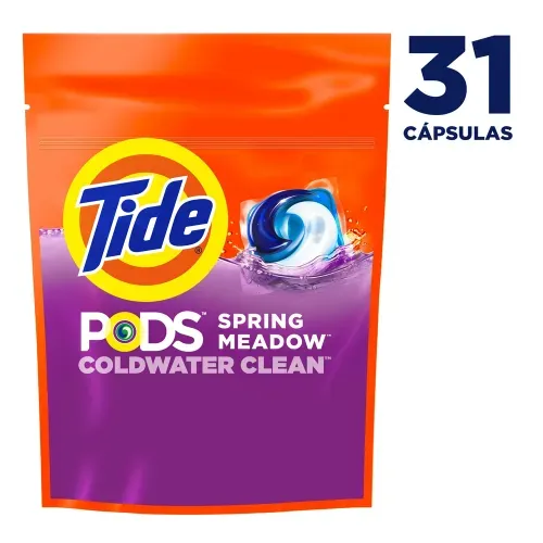 Detergente Cápsulas Tide Pods Spring Meadow Ropa Blanca Color - 31 Uds