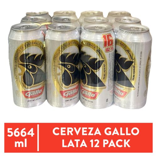 Cerveza Gallo Lata 12 Pack 5664 ml