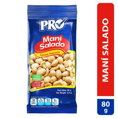 Maní Pro salado bolsa -80 g