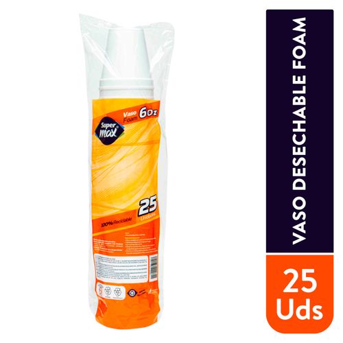 Vaso Desechable De Foamy 25U 188 ml