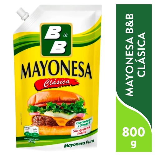 Mayonesa Clasica Byb Doy Pack 800 g