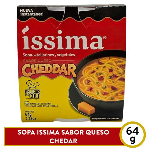 Sopa Issima Queso Cheddar 64g Ea
