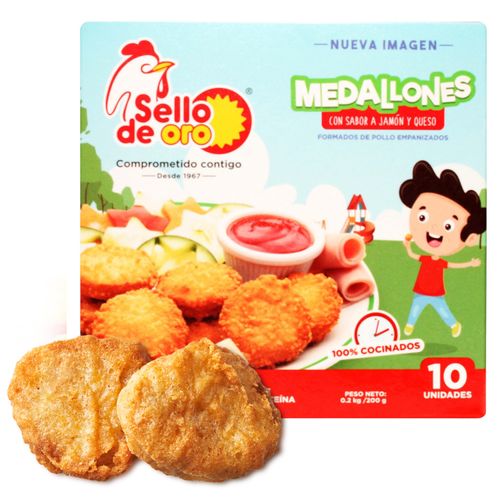 Medallon Pollo Sello Jamon Y Queso 200 g