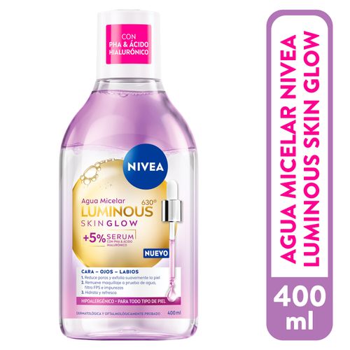 Nivea Agua Mice Luminuos Ev Glow 400 ml