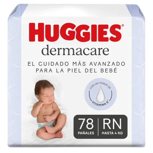 Pañales Huggies Dermacare Etapa 0/RN - 78 Unidades