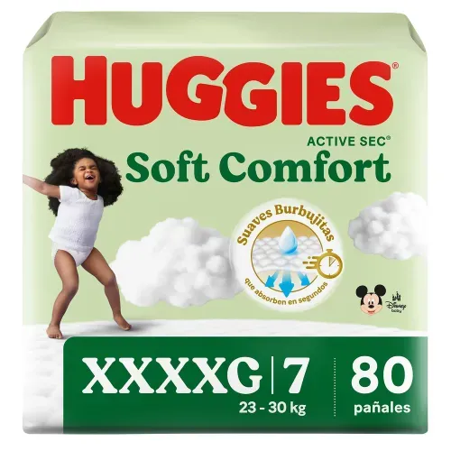 Pañales Huggies Soft Comfort Etapa 7/XXXXG - 80 Unidades