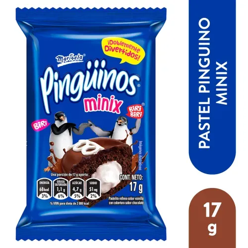 Pastel Pinguino Minix Unidad 17 Gr
