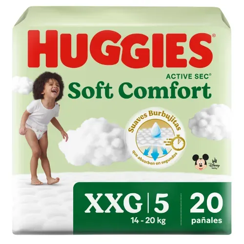Pañales Huggies Soft Comfort Etapa 5/XXG - 20 Unidades