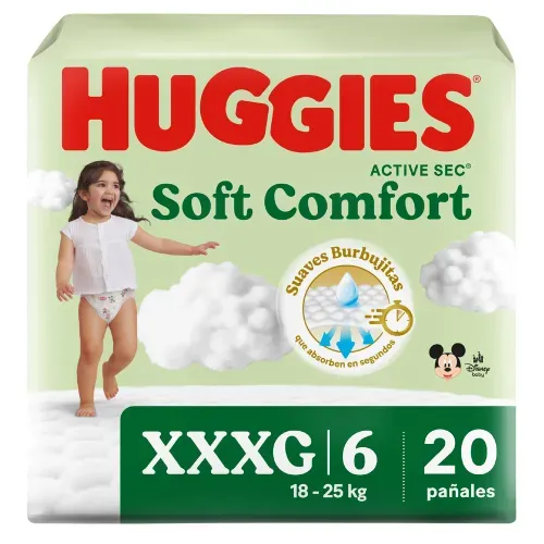 Pañales Huggies Soft Comfort Etapa 6/XXXG - 20 Unidades