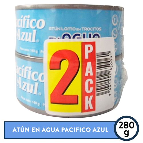 Atún Pacífico Azul trocitos en agua 2 Pack - 280 g