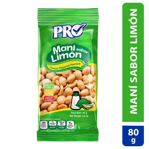 Maní Pro limón y sal -80 g