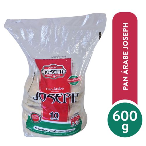 Pan Joseph Arabe 10 Unidades - 600 g