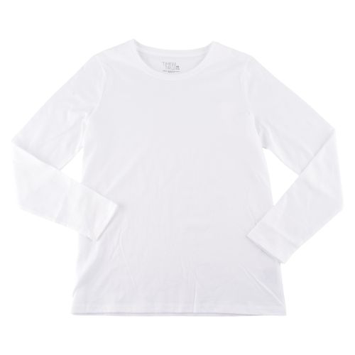 Blusa básica Time and Tru manga larga cuello redondo