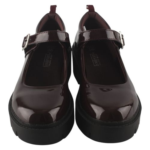 Zapato Boulevard tipo Mary Jane chunky burgundy