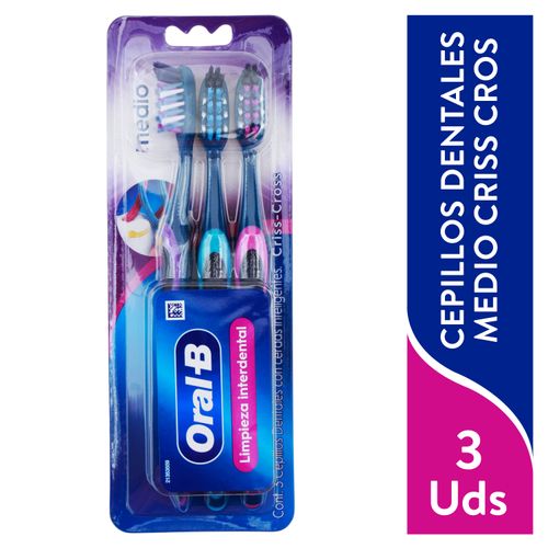 Cepillo Dental Oral b Criss Cross - 3 Unidades