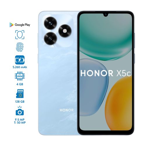 Celular Honor X5c 4GB 128GB Almacenamiento