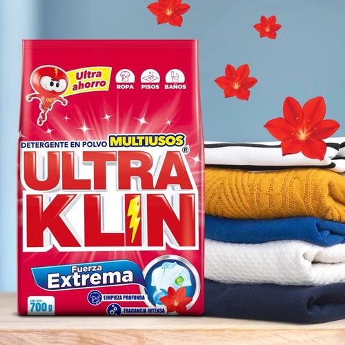 Detergente Ultraklin Fuerza Extrema en polvo - 700 g