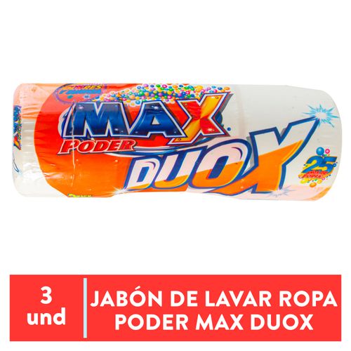Jabón Max Poder Duox Naranja 3 pack 1,200 g