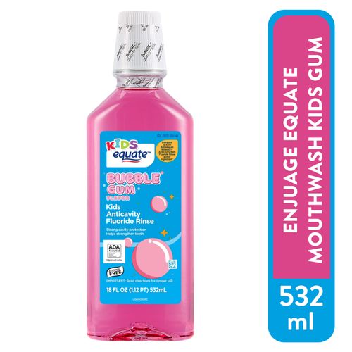 Enjuage Equate Mouthwash Kids Bubble Gum - 532 ml