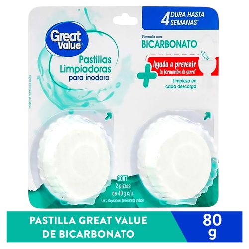 Pastilla Great Value Bicarbonato 2 Ud - 80 g