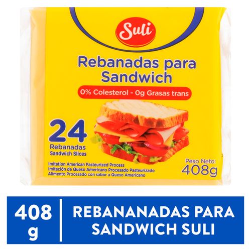 Rebanadas Para Sandwich Suli Con Sabor a Queso Americano – 408 g