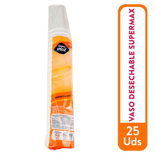 Vaso Supermax Desechable Foamy 25U 375 ml