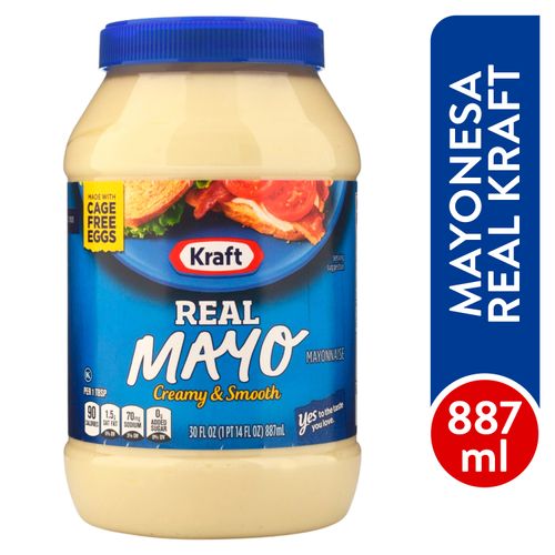 Mayonesa Kraft Real Creamy y Smooth - 887 ml