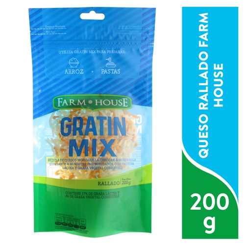 Queso Farm House Rallado Gratin Mix - 200 g
