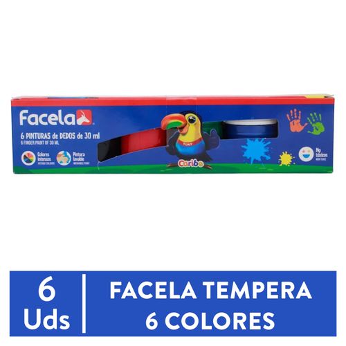 Tempera Facela Caribe 14501-6 Unidades