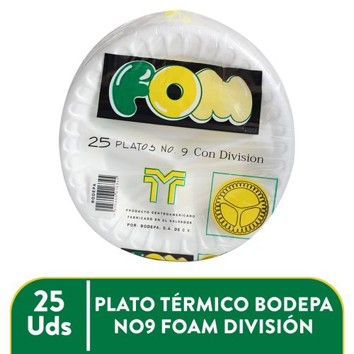 Plato Termico Bodepa Fompc No9 Divisiones - 25 Unidades