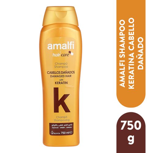 Shampoo Amalfi de Keratina Para Cabello Dañado 750 ml