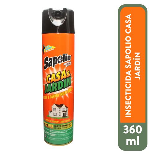 Insecticida Aerosol Sapolio, Casa Jardín -360 ml