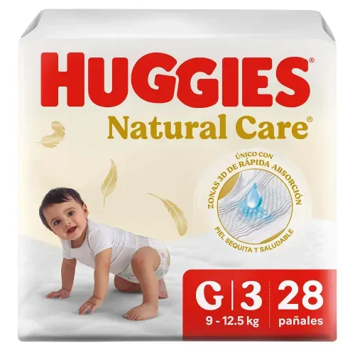 Pañales Huggies Natural Care Etapa 3/G - 28 Unidades