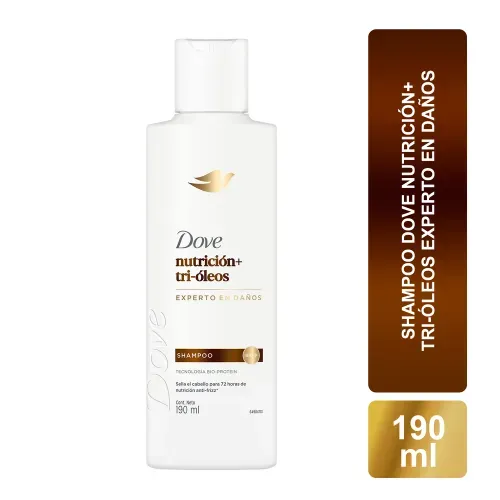 Shampoo Dove Nutricion + tri oleos en liquido - 190 ml