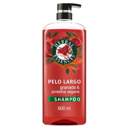 Shampoo Herbal Essences Pelo Largo Granada Proteína Vegana - 600 ml