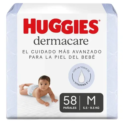 Pañales Huggies Dermacare Etapa 2/M - 58 Unidades