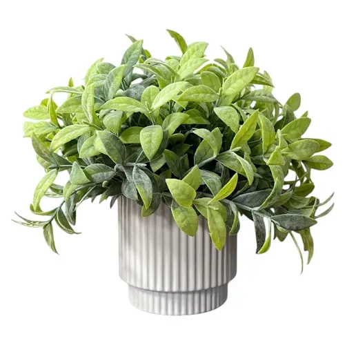 Ms Planta Artificial Maceta Blanca 22cm