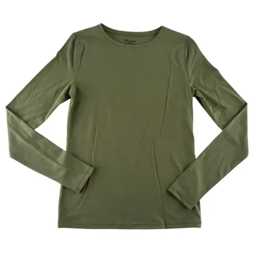 Blusa básica Time and Tru manga larga cuello redondo