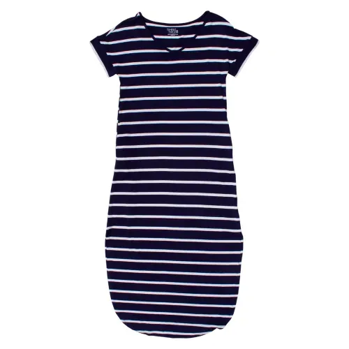 Vestido Time and Tru maxi manga corta