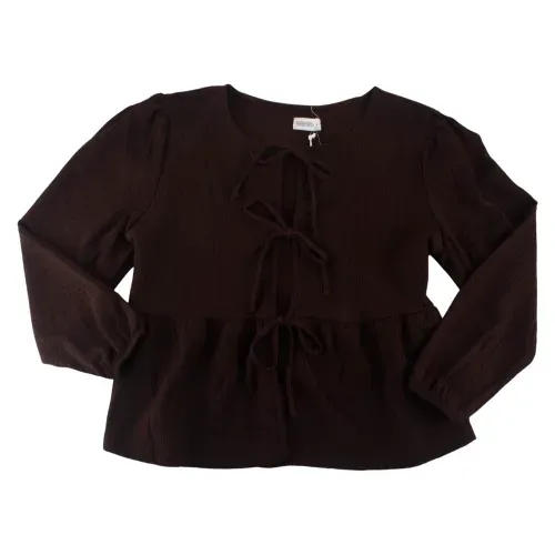 Blusa Boulevard manga larga con lazos