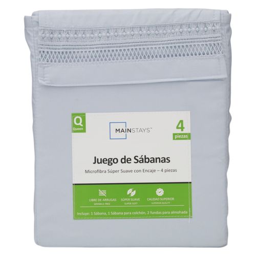 Ms Set De Sabanas Mf Azul Claro q