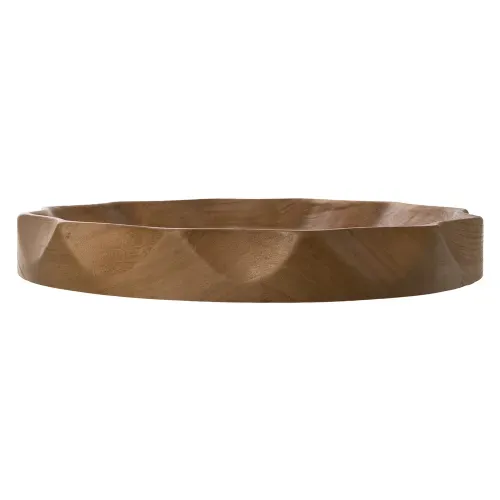 Ms Azafate De Madera Redondo 35cm