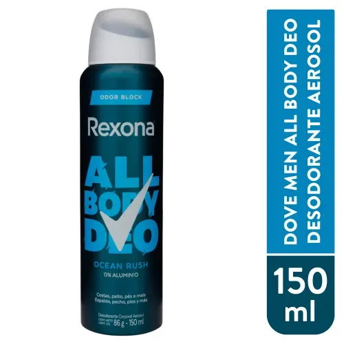 Desodorante corporal en aerosol Rexona odor block aroma a ocean rush - 150 ml